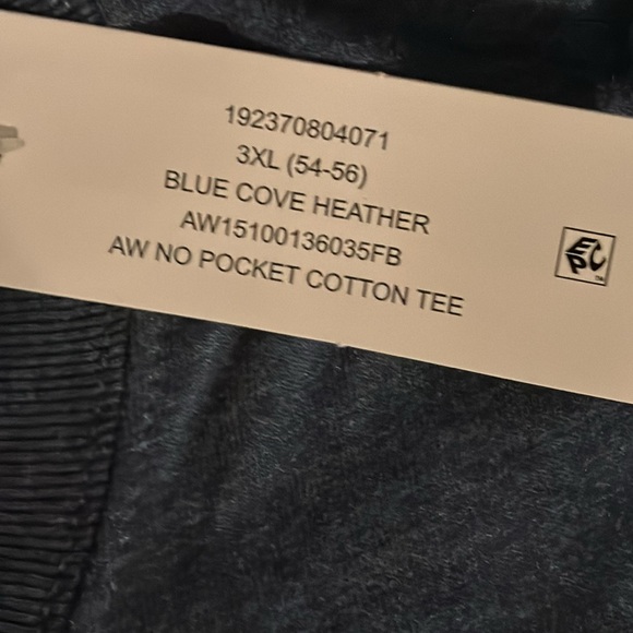 Athletic Works Blue Cove Heather Short Sleeve Tee 3XL NWT - Picture 8 of 10